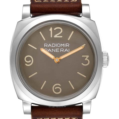 Panerai Radiomir 1940 Chronograph Brown Dial Brown Strap .